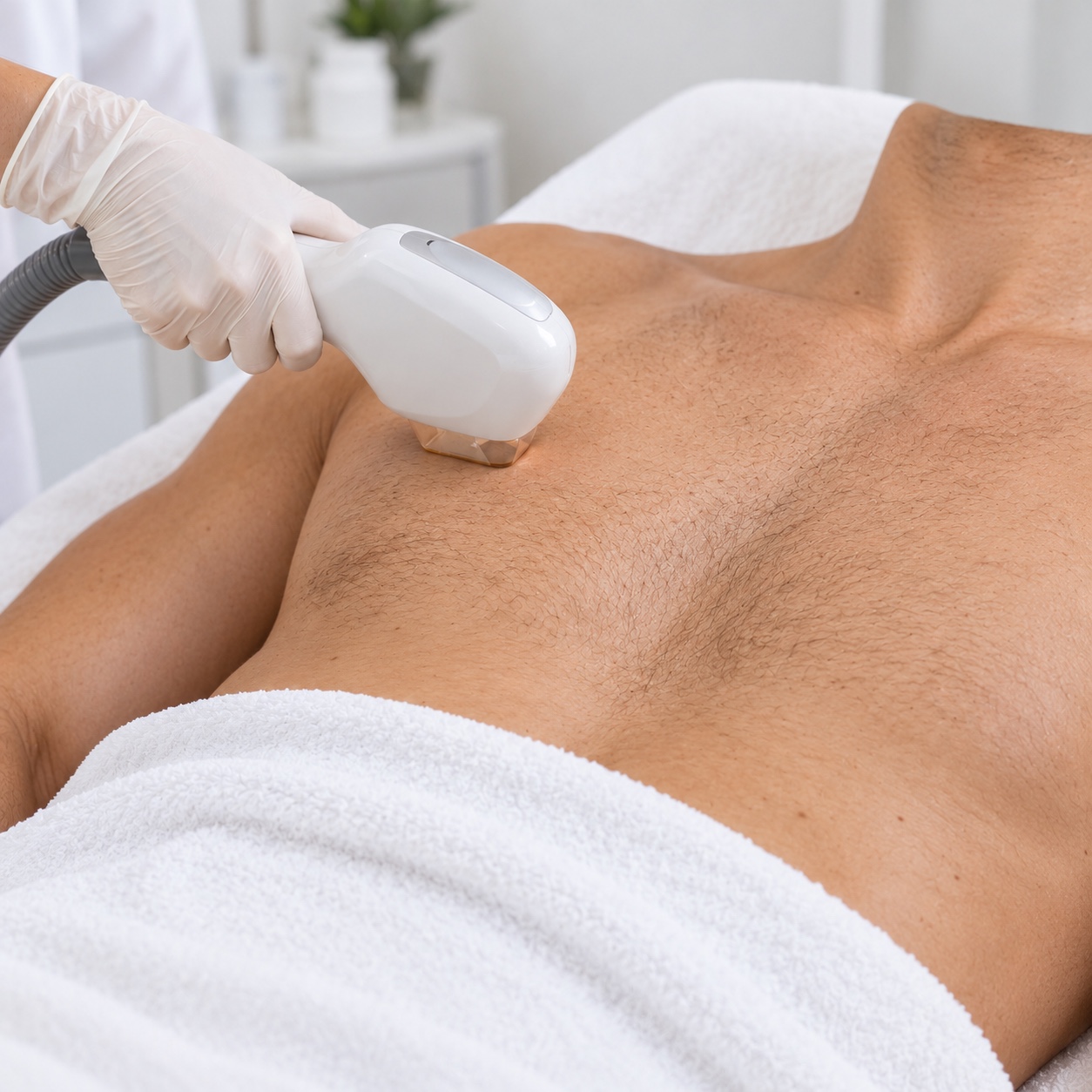 Men’s Chest & Abdomen Laser Hair Removal. $240